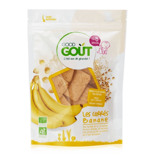 Good Goût Biscotti Quadrati Banana 50g