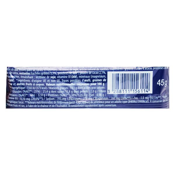 Apurna Barretta Iperproteica Crunchy Cioccolato Nocciola 45g