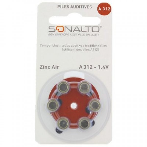 Batterie di ottava Sonalto zinco aria A312-1, 4V piatto 6