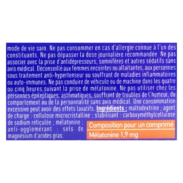 ChronoDorm Melatonina 1.9mg Lotto di 2 x 30 compresse
