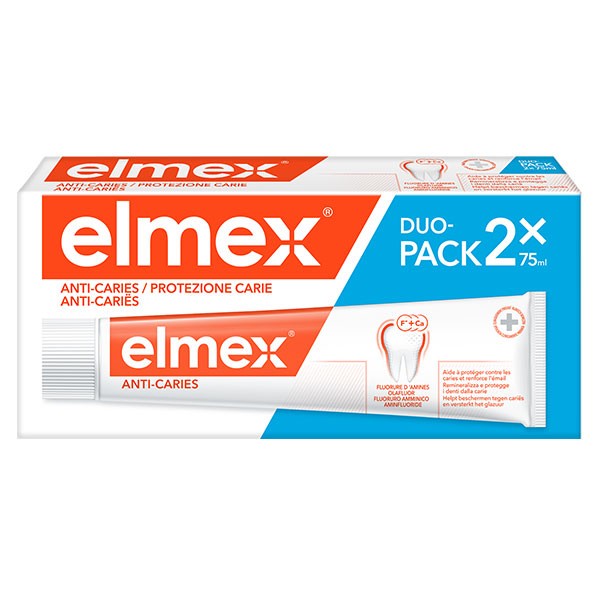 Protezioni di elmex decay dentifrici Pack doppia 2 x 75 ml