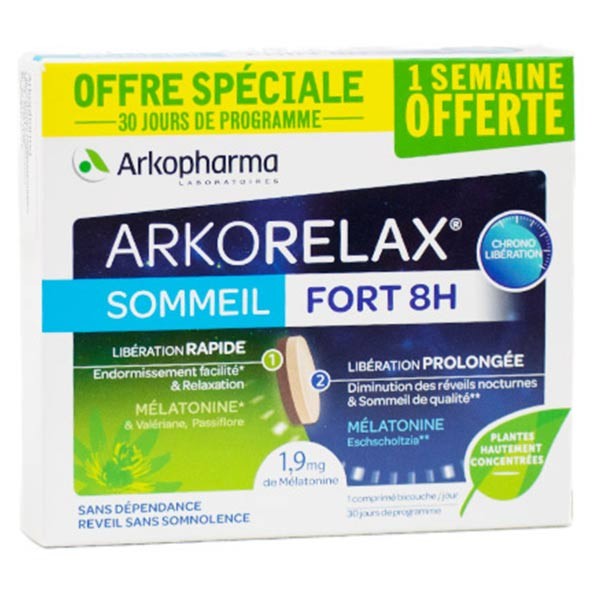 Arkopharma Arkorelax Dormire Forte 8 Ore 20 compresse + 10 Offerte