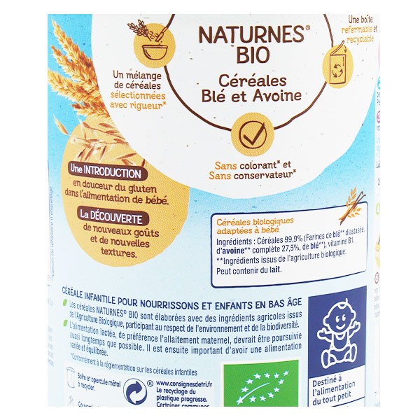 Nestlé Naturnes Cereali Grano & Avena Bio 240g