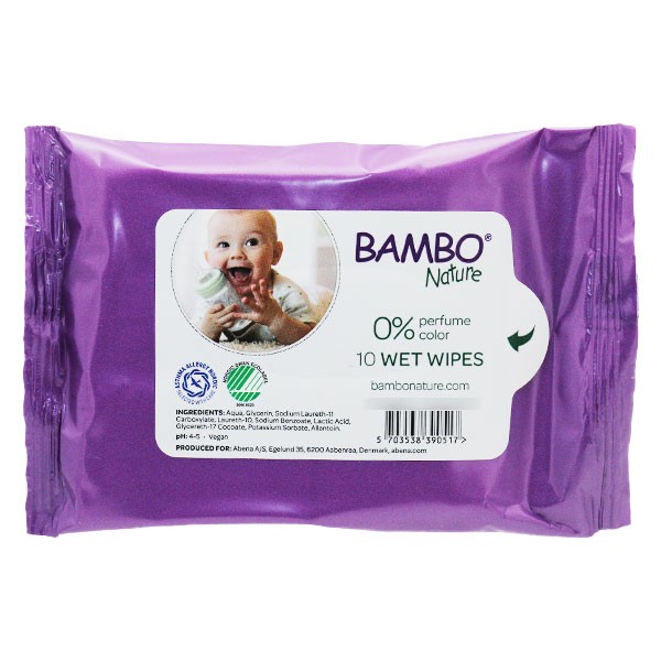 Bambo Nature Salviettine Bébé Formato Viaggio 10 unità