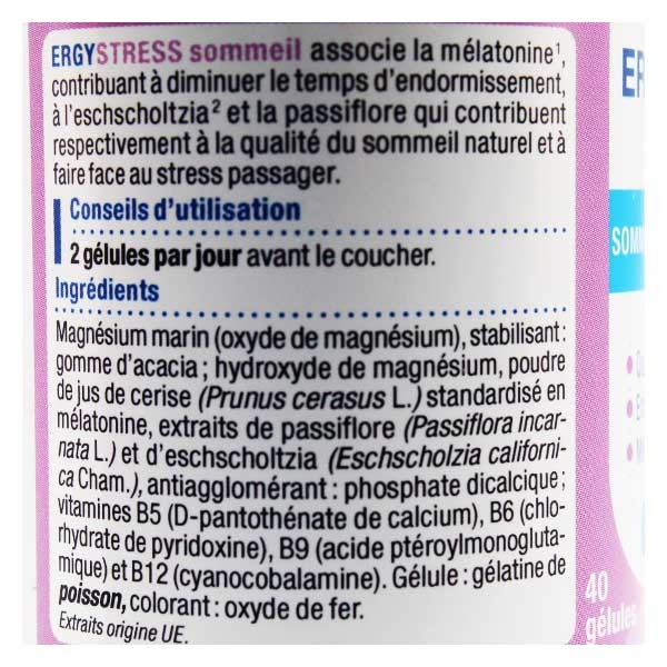 Nutergia Ergystress Sommeil 40 capsule