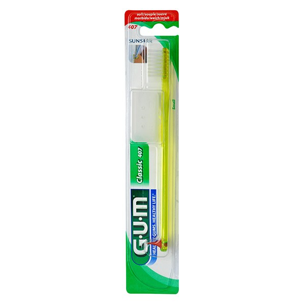 GUM spazzolino denti Classic Soft 4 righe piccola testa ref 407
