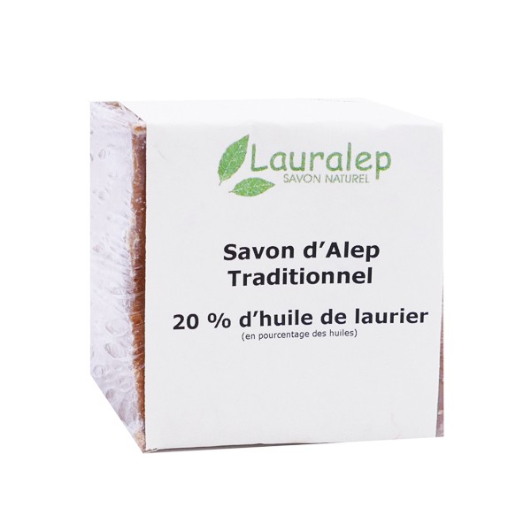 Lauralep Sapone d'Aleppo Tradizionale 20% d'Olio di Alloro 200g