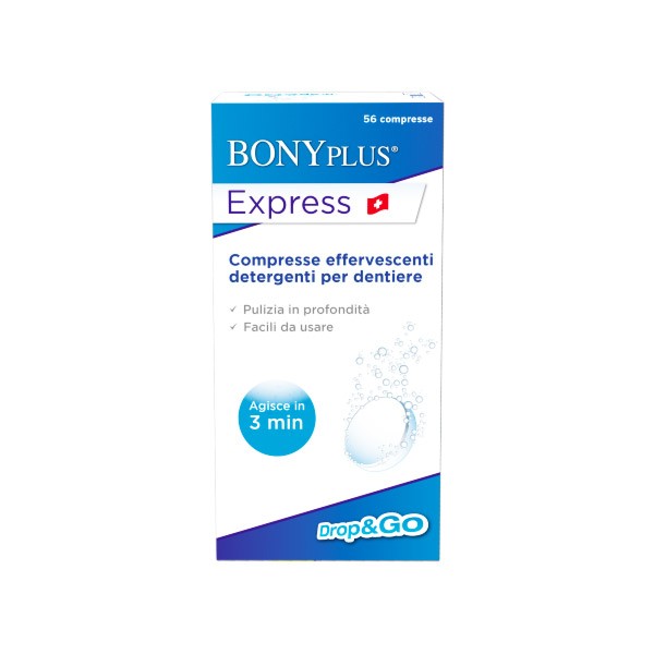 Bonyplus Express Detergente Tutore Dentale 56 compresse effervescenti
