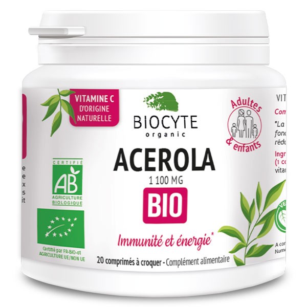Biocyte Acérola 1100mg Bio 20 compresse da mordere