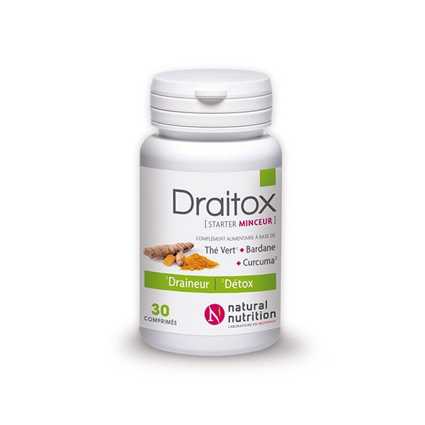 30 compresse di dimagramento naturale di nutrizione Draitox Starter