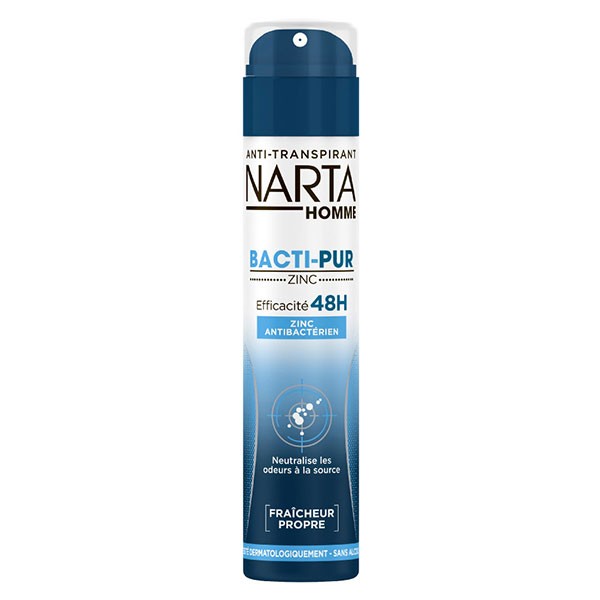 Narta Homme Bacti-Pur Deodorante Spray Anti Sudorazione 48h 200ml, Prezzo  Scontato